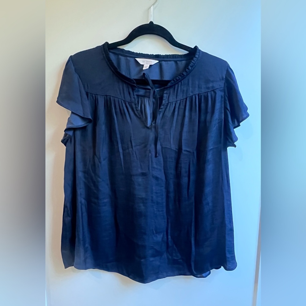 LC Lauren Conrad Navy Blue Blouse